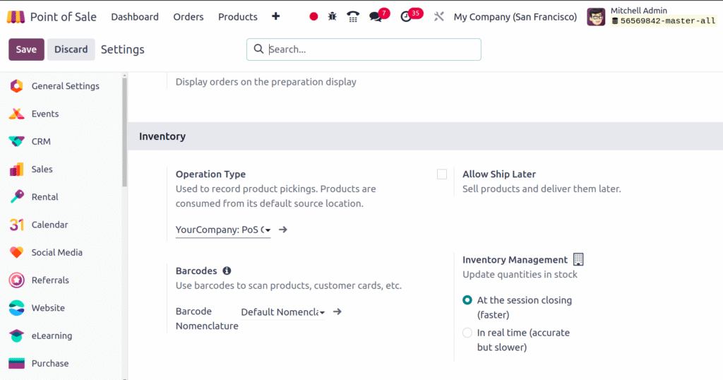 Full-Fledged Inventory and Stock Control — Odoo POS