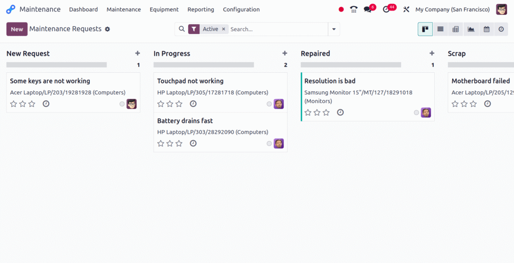 Complete Maintenance Management — Odoo Manufacturing